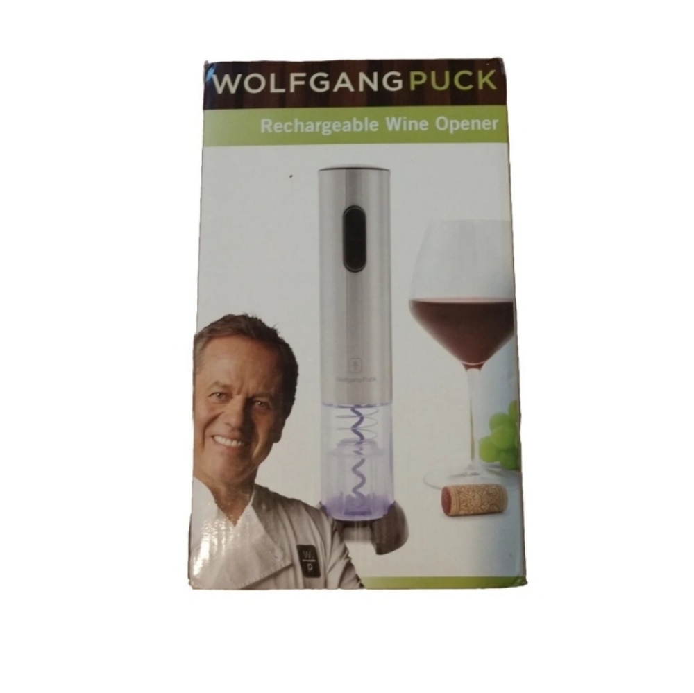 Wolfgang Puck Rechargeable Electric Wine Opener - Stainless Steel